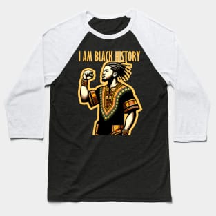 I Am Black History Month African American Baseball T-Shirt